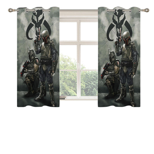 Star Wars Boba Fett 2 Peach Skin Window Curtains