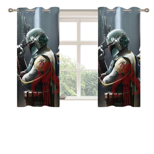 Star Wars Boba Fett Cool Peach Skin Window Curtains