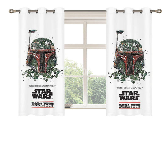 Star Wars Boba Fett Forces Shape Peach Skin Window Curtains