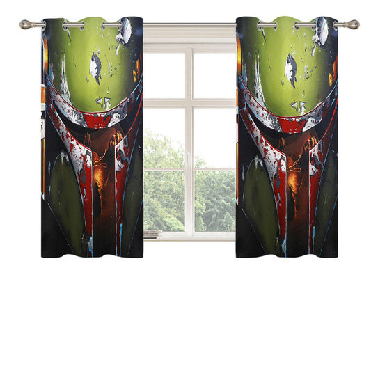 Star Wars Boba Fett Han Solo Peach Skin Window Curtains