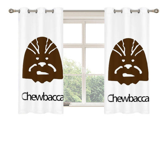 Star Wars Character Chewbacca Peach Skin Window Curtains
