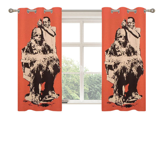 Star Wars Chewbacca Haircut Peach Skin Window Curtains