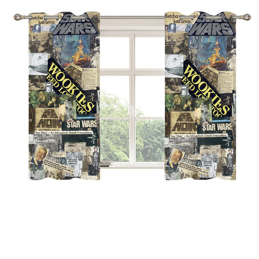 Star Wars Collage Peach Skin Window Curtains