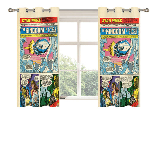 Star Wars Comic Peach Skin Window Curtains
