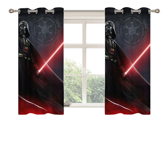 Star Wars Darth Vader Dark Side Logo Peach Skin Window Curtains