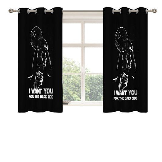 Star Wars Darth Vader Quote Peach Skin Window Curtains