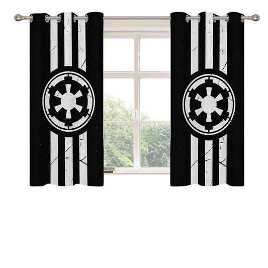 Star Wars Empire Logo Peach Skin Window Curtains