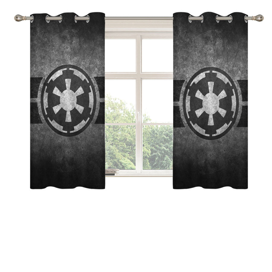 Star Wars Empire Symbol Peach Skin Window Curtains