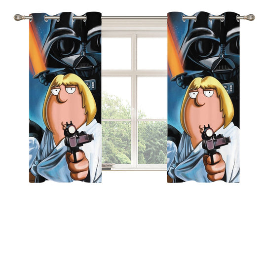Star Wars Family Guy Invasion Peach Skin Window Curtains
