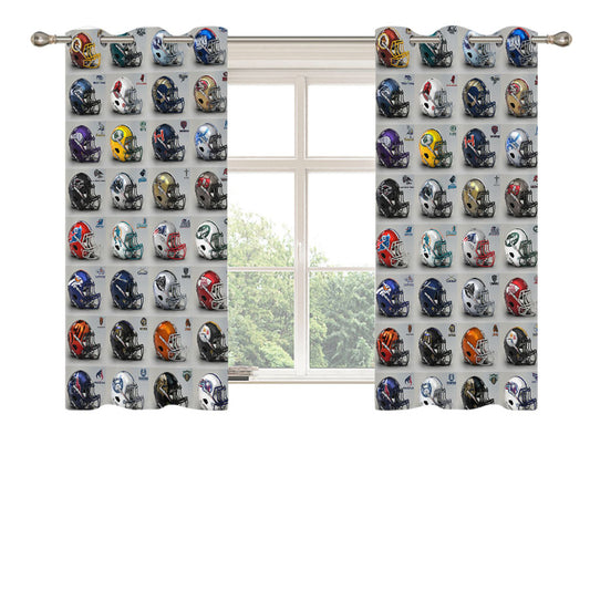 Star Wars Football Nfl Teams Peach Skin Window Curtains