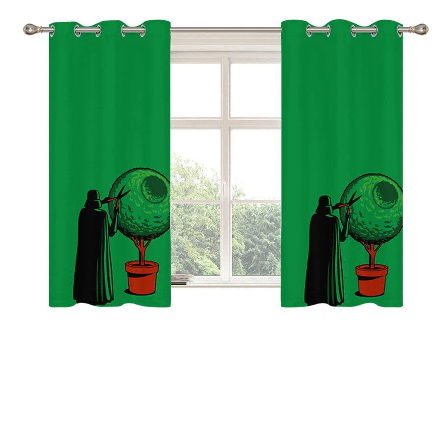 Star Wars Go Green Peach Skin Window Curtains