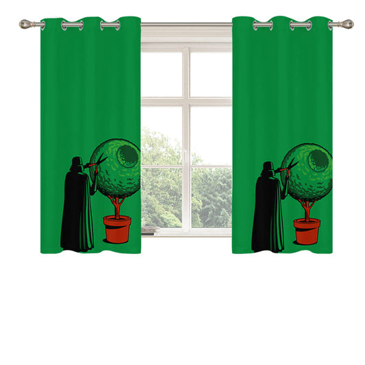 Star Wars Go Green Peach Skin Window Curtains