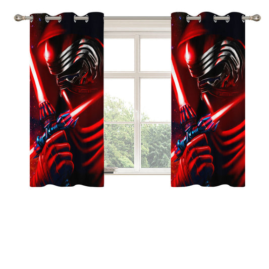 Star Wars Kylo Ren Redsaber Peach Skin Window Curtains