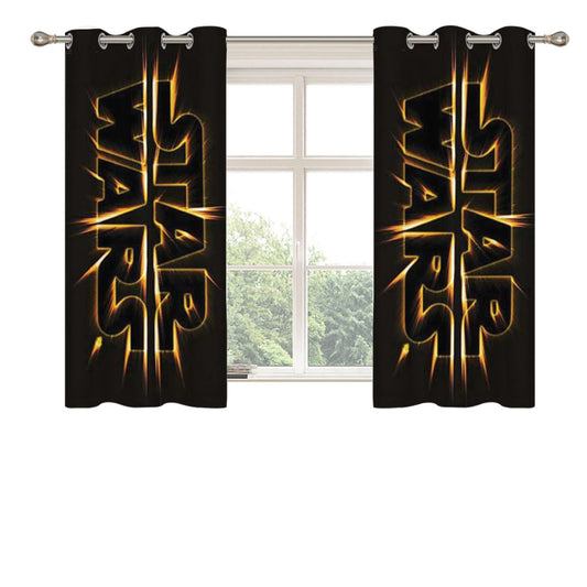 Star Wars Logo Flare Peach Skin Window Curtains
