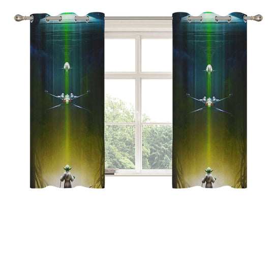 Star Wars Master Yoda Rebel Peach Skin Window Curtains