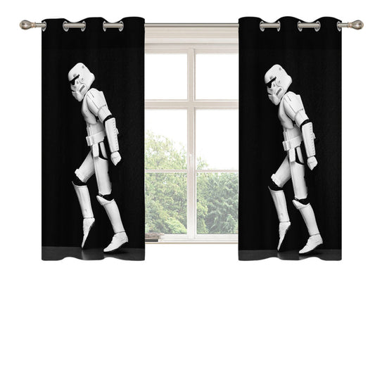 Star Wars Michael Jackson Moonwalk Peach Skin Window Curtains