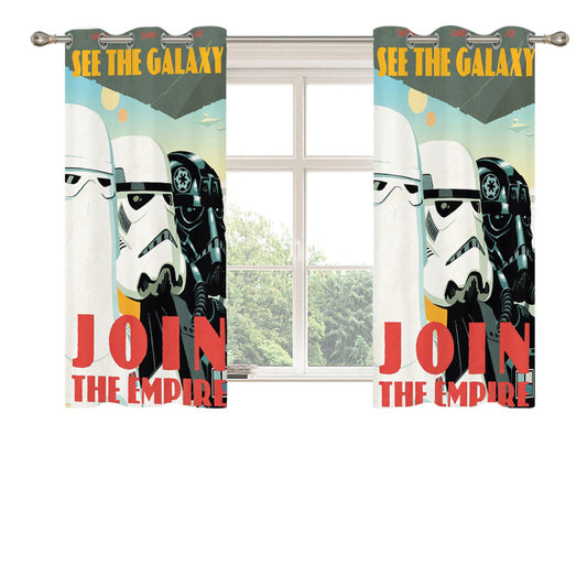 Star Wars Poster 3 Peach Skin Window Curtains