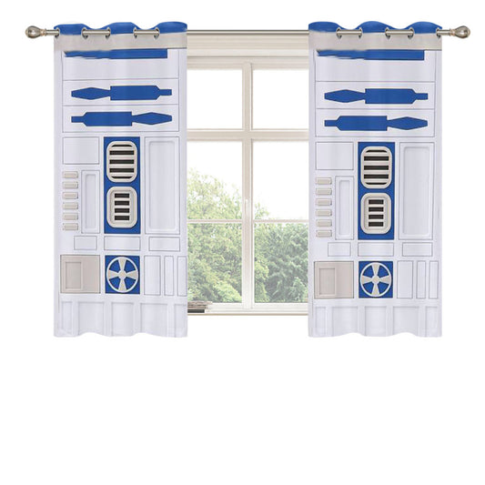 Star Wars R2D2 Peach Skin Window Curtains