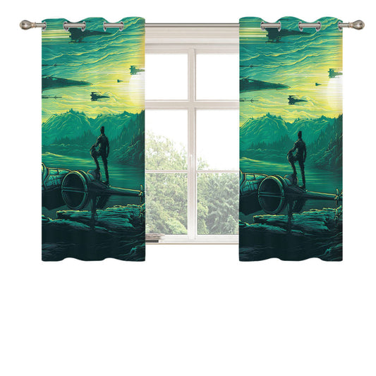 Star Wars Rebellion Peach Skin Window Curtains
