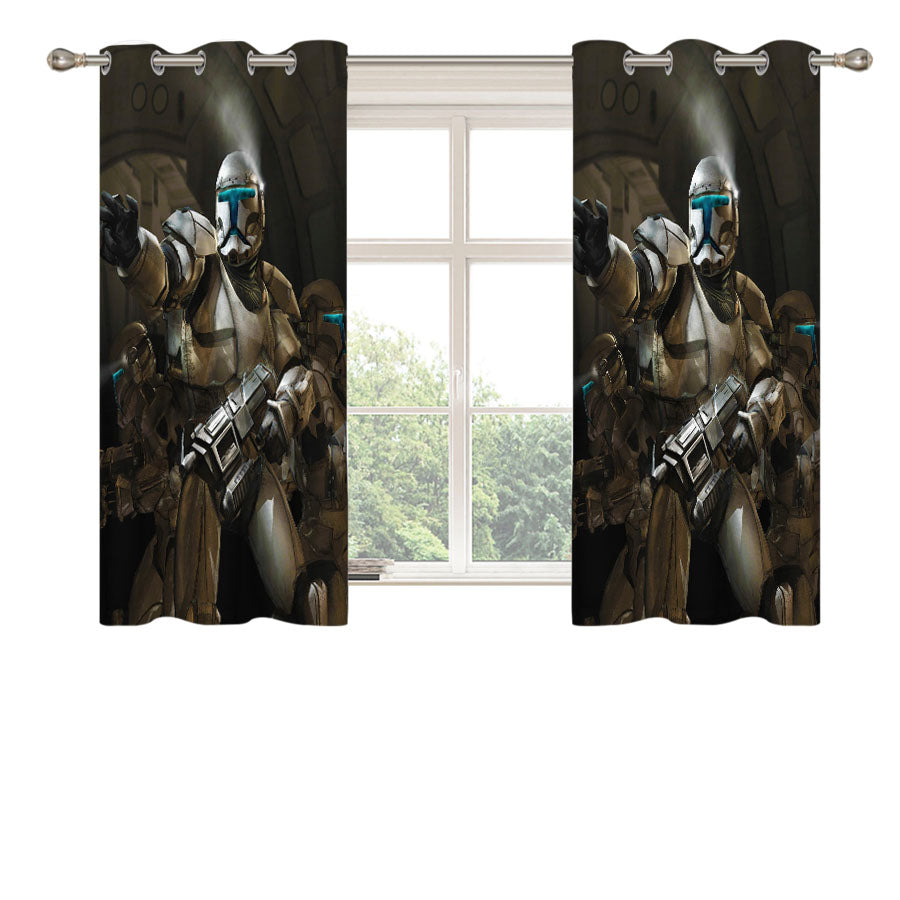 Star Wars Republic Commando Peach Skin Window Curtains