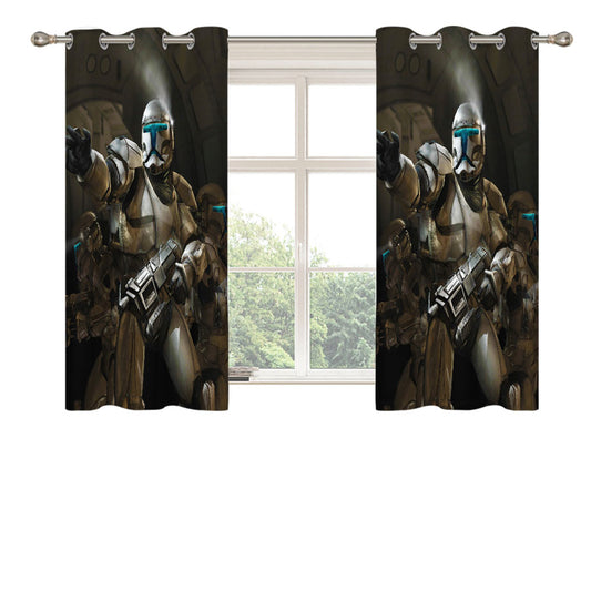 Star Wars Republic Commando Peach Skin Window Curtains