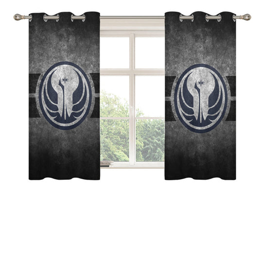 Star Wars Republic Symbol Peach Skin Window Curtains