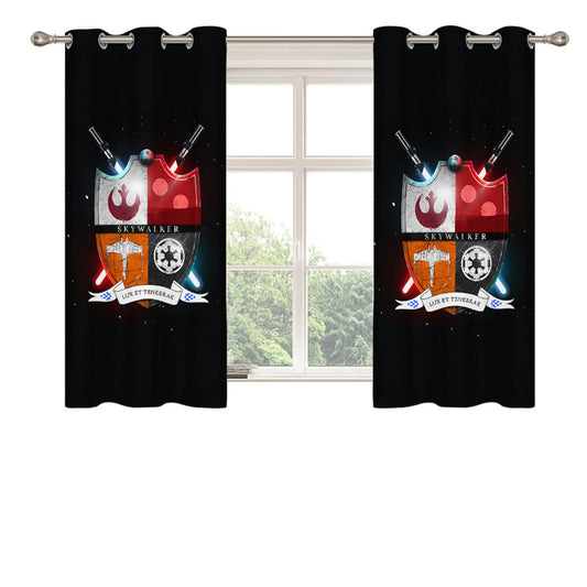 Star Wars Skywalker Family Peach Skin Window Curtains