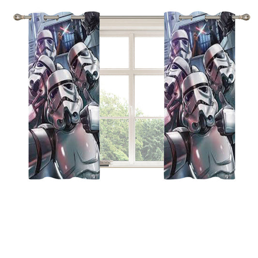 Star Wars Stormtrooper Selfie Peach Skin Window Curtains