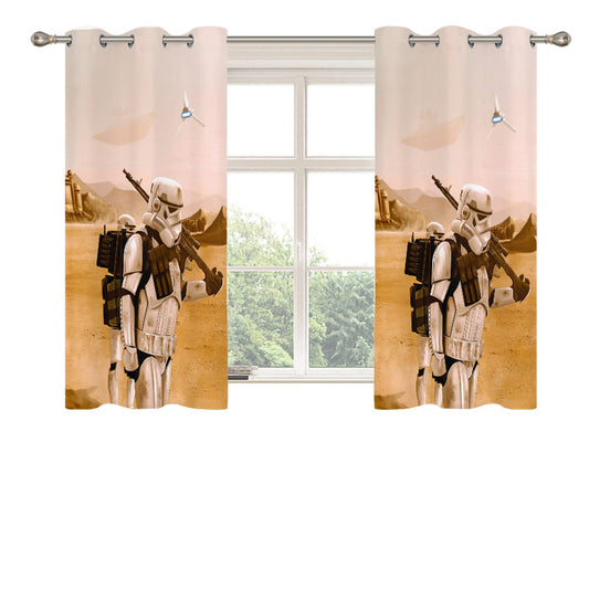 Star Wars Stormtroopers Peach Skin Window Curtains