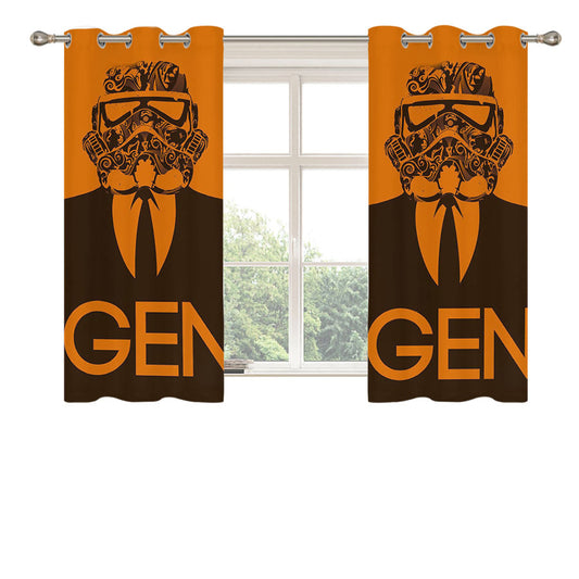 Star Wars Strom Trooper Suit Peach Skin Window Curtains