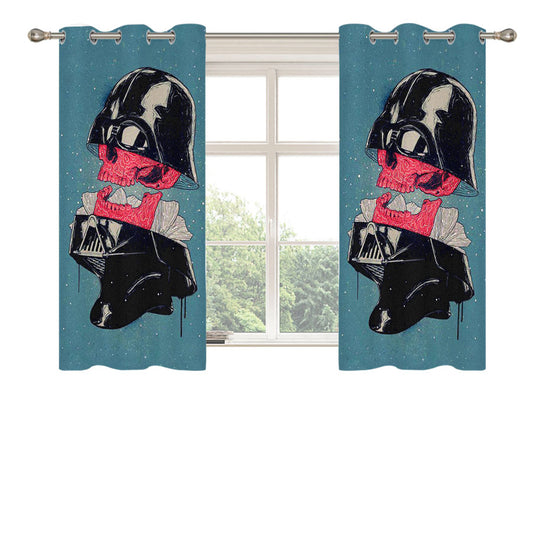 Star Wars Vader Digital Sketch Peach Skin Window Curtains