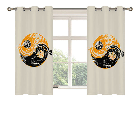 Star Wars Yin Yang Art Peach Skin Window Curtains