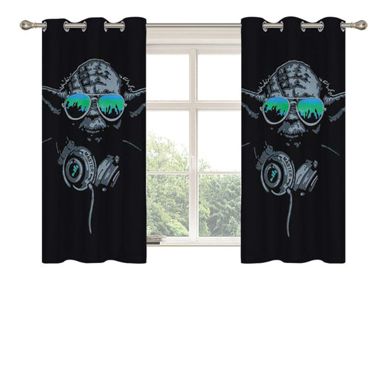 Star Wars Yoda Shades Peach Skin Window Curtains
