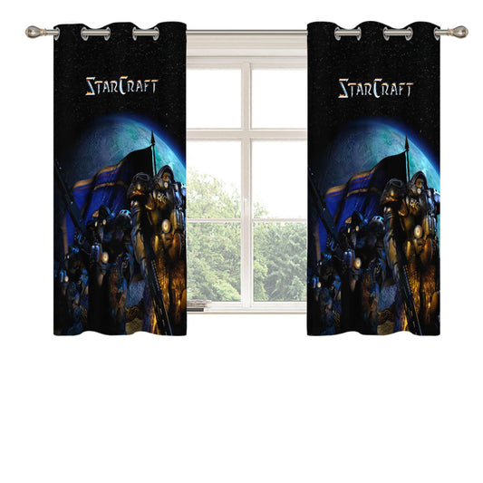 Starcraft Galaxy Brood Wars Peach Skin Window Curtains