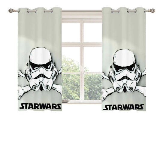 Start Wars Disney Face Skull Peach Skin Window Curtains