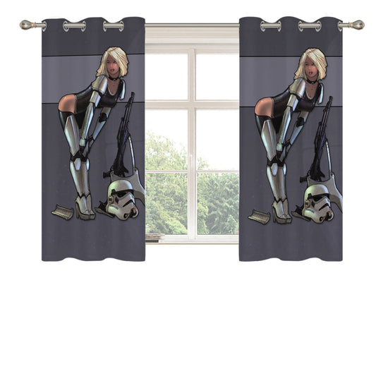Start Wars Disney Fake Peach Skin Window Curtains