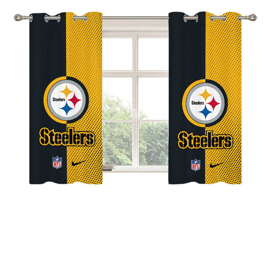 Steelers Peach Skin Window Curtains
