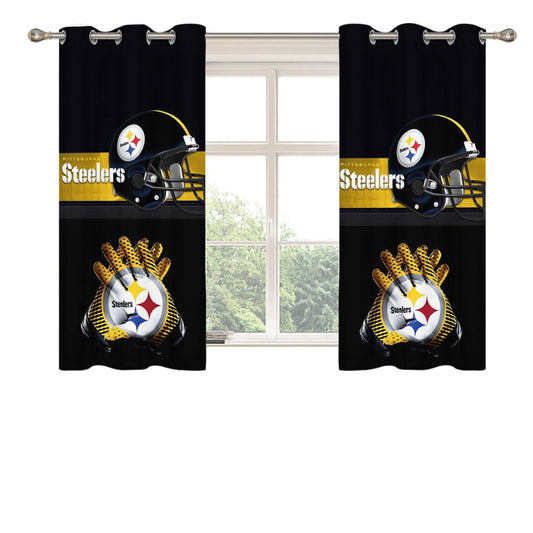 Steelers Pittsburgh Peach Skin Window Curtains