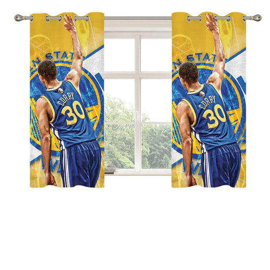 Stephen Curry Orange Peach Skin Window Curtains