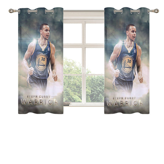 Stephen Curry Warriors Peach Skin Window Curtains
