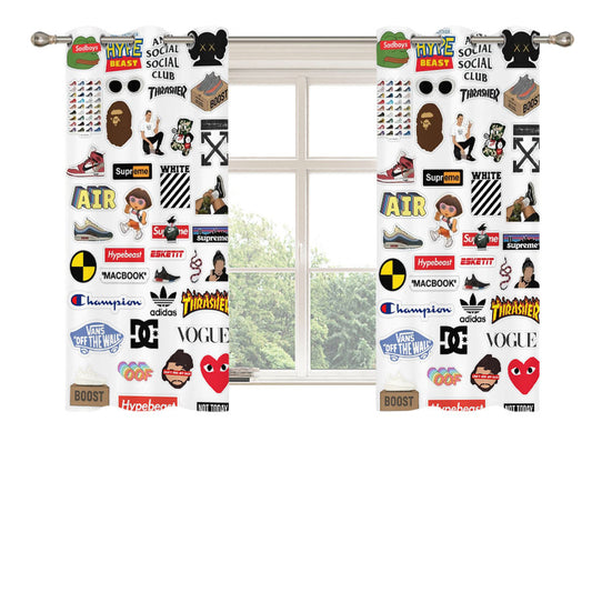 Sticker Habbit 006 Peach Skin Window Curtains