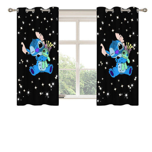 Stitch Peach Skin Window Curtains