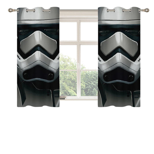 Stormtrooper Star Wars Mask Peach Skin Window Curtains
