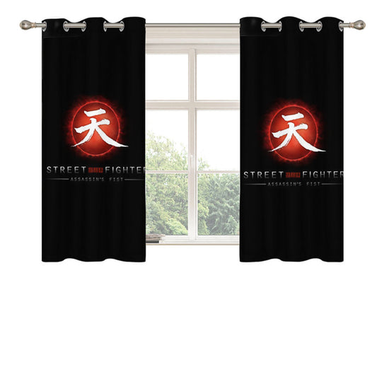 Street Fighter Assassins Fist Peach Skin Window Curtains
