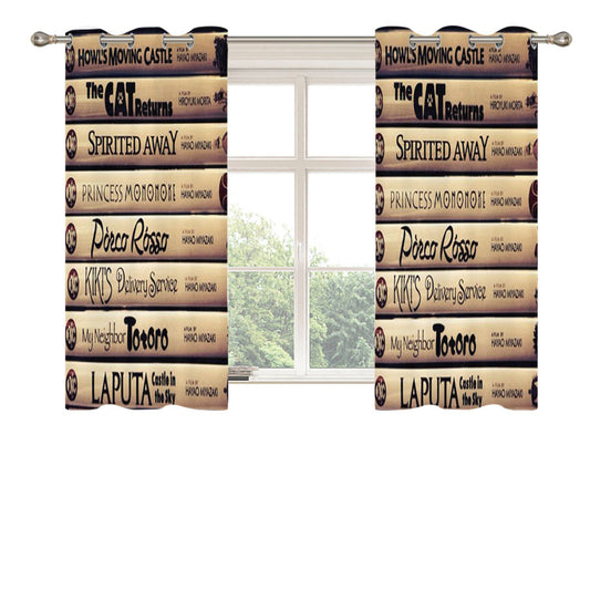 Studio Ghilbli Books Peach Skin Window Curtains