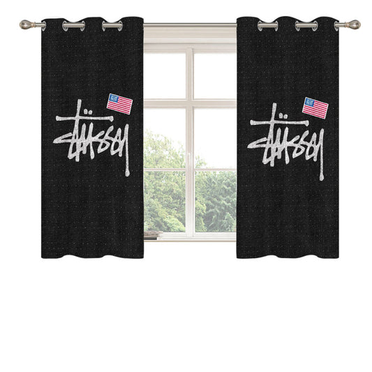 Stussy Us Flag Dots Texture Peach Skin Window Curtains