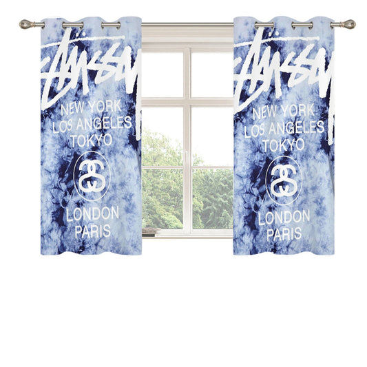 Stussy World Tour Baseball Peach Skin Window Curtains