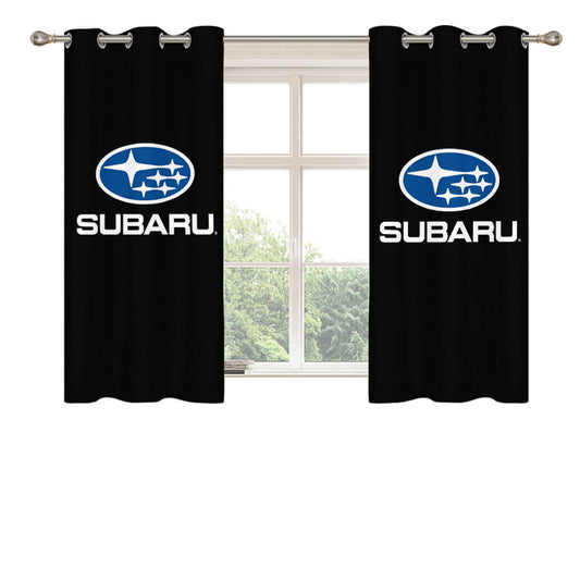Subaru Logo Vector Peach Skin Window Curtains