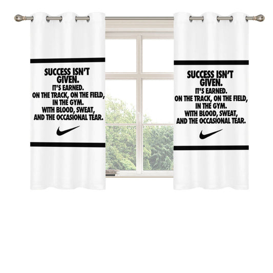 Success Isnt Given Nike Peach Skin Window Curtains