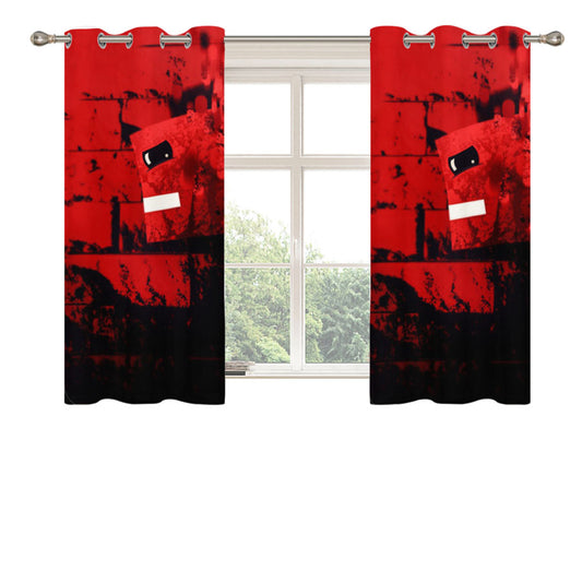 Super Meat Boy Texture Peach Skin Window Curtains